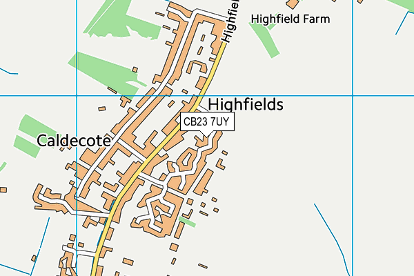 CB23 7UY map - OS VectorMap District (Ordnance Survey)