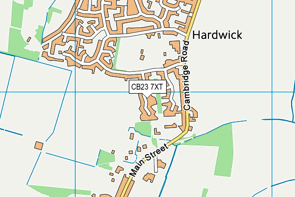 CB23 7XT map - OS VectorMap District (Ordnance Survey)
