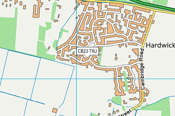 CB23 7XU map - OS VectorMap District (Ordnance Survey)