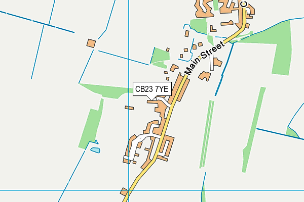 CB23 7YE map - OS VectorMap District (Ordnance Survey)