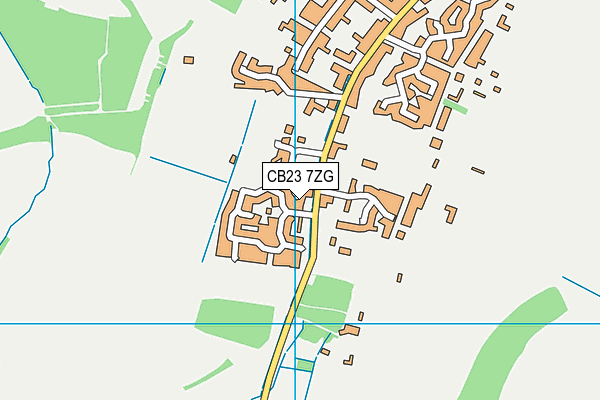 CB23 7ZG map - OS VectorMap District (Ordnance Survey)