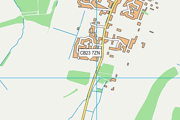 CB23 7ZN map - OS VectorMap District (Ordnance Survey)