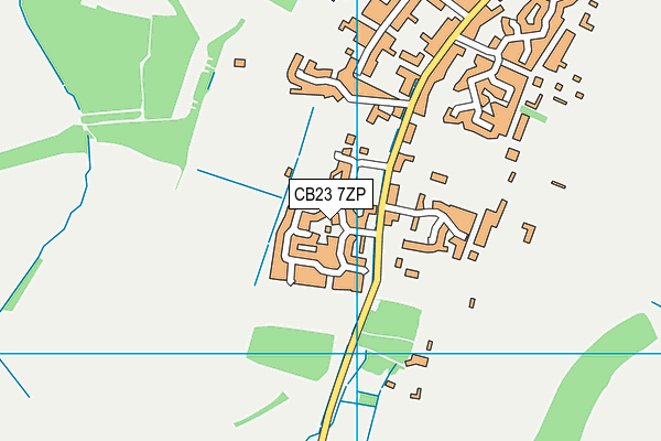 CB23 7ZP map - OS VectorMap District (Ordnance Survey)