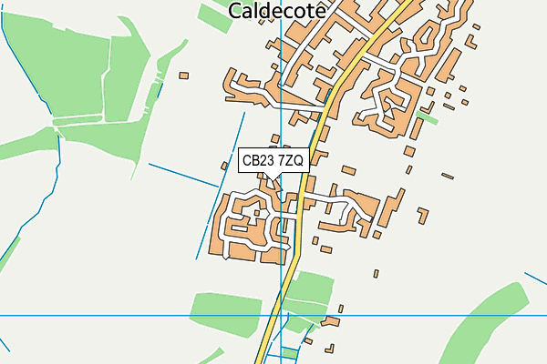 CB23 7ZQ map - OS VectorMap District (Ordnance Survey)