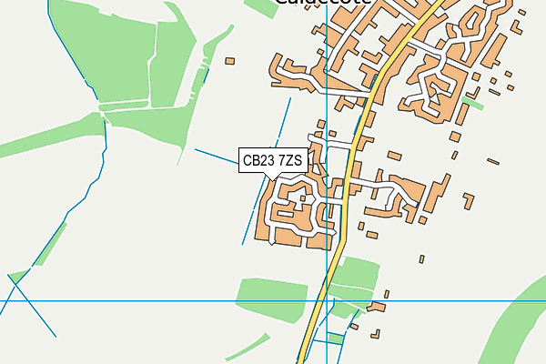 CB23 7ZS map - OS VectorMap District (Ordnance Survey)