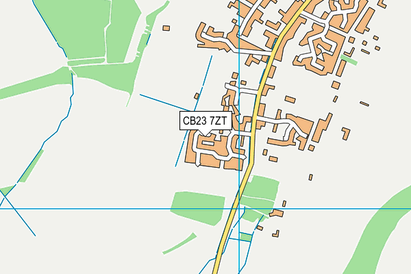 CB23 7ZT map - OS VectorMap District (Ordnance Survey)