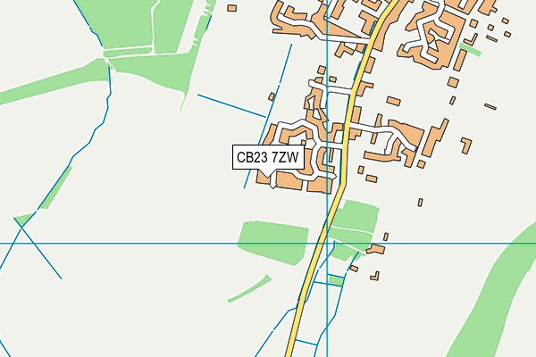 CB23 7ZW map - OS VectorMap District (Ordnance Survey)