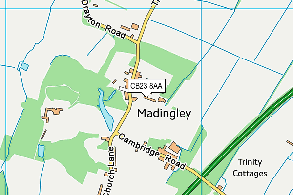 CB23 8AA map - OS VectorMap District (Ordnance Survey)