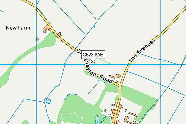 CB23 8AE map - OS VectorMap District (Ordnance Survey)