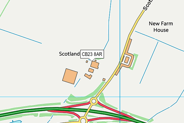 CB23 8AR map - OS VectorMap District (Ordnance Survey)