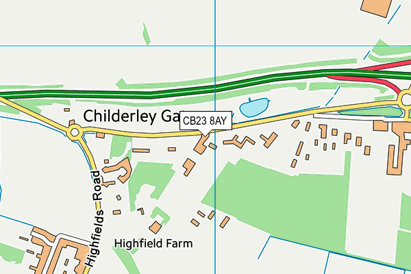 CB23 8AY map - OS VectorMap District (Ordnance Survey)