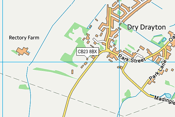 Cambridge St Giles Cricket Club map (CB23 8BX) - OS VectorMap District (Ordnance Survey)