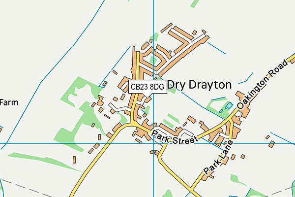 CB23 8DG map - OS VectorMap District (Ordnance Survey)