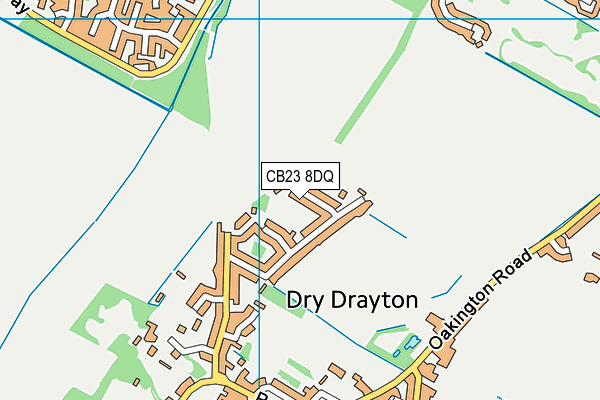 CB23 8DQ map - OS VectorMap District (Ordnance Survey)