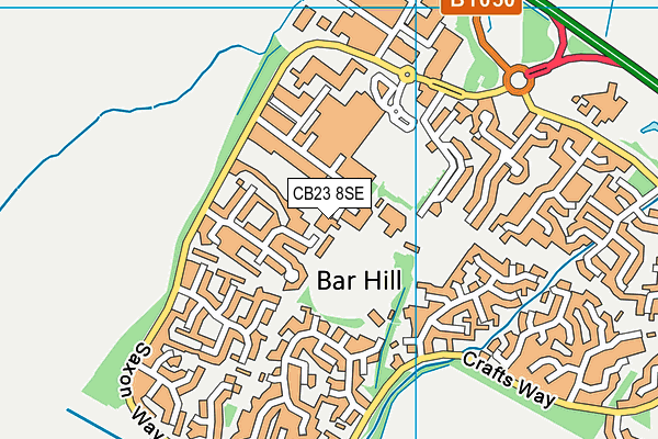 CB23 8SE map - OS VectorMap District (Ordnance Survey)