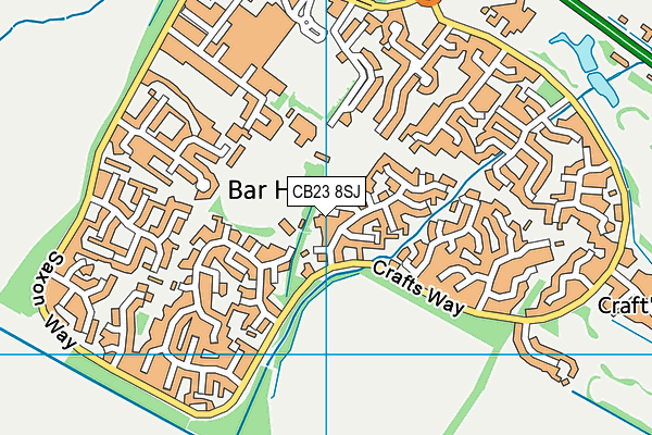 CB23 8SJ map - OS VectorMap District (Ordnance Survey)