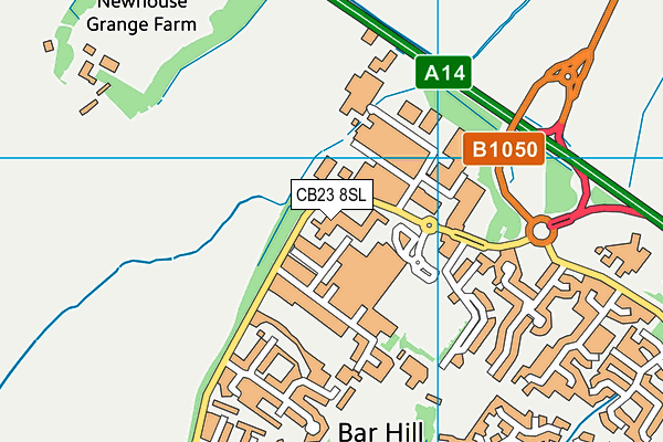 CB23 8SL map - OS VectorMap District (Ordnance Survey)