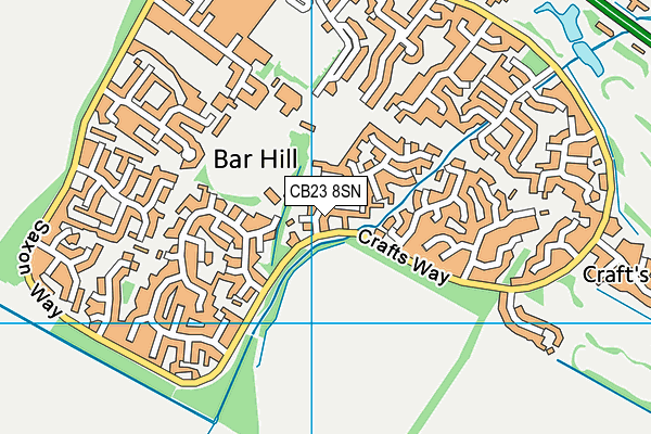 CB23 8SN map - OS VectorMap District (Ordnance Survey)