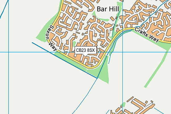 CB23 8SX map - OS VectorMap District (Ordnance Survey)