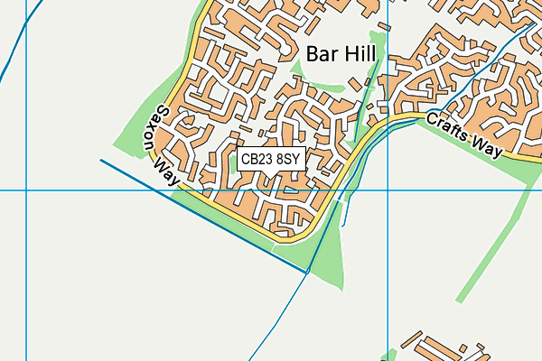 CB23 8SY map - OS VectorMap District (Ordnance Survey)