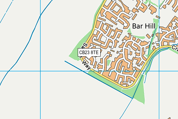 CB23 8TE map - OS VectorMap District (Ordnance Survey)