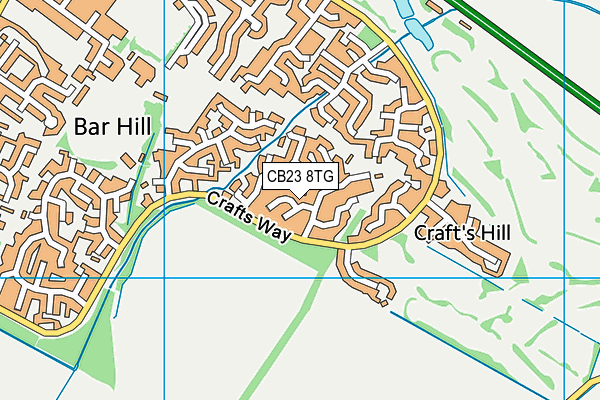 CB23 8TG map - OS VectorMap District (Ordnance Survey)