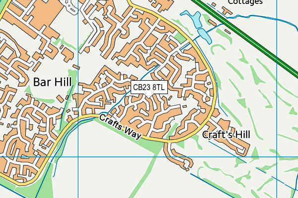 CB23 8TL map - OS VectorMap District (Ordnance Survey)