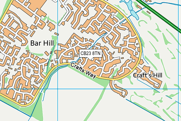 CB23 8TN map - OS VectorMap District (Ordnance Survey)