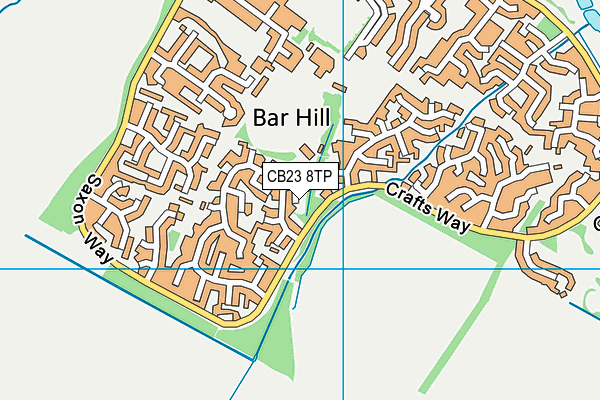 CB23 8TP map - OS VectorMap District (Ordnance Survey)
