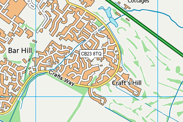 CB23 8TQ map - OS VectorMap District (Ordnance Survey)