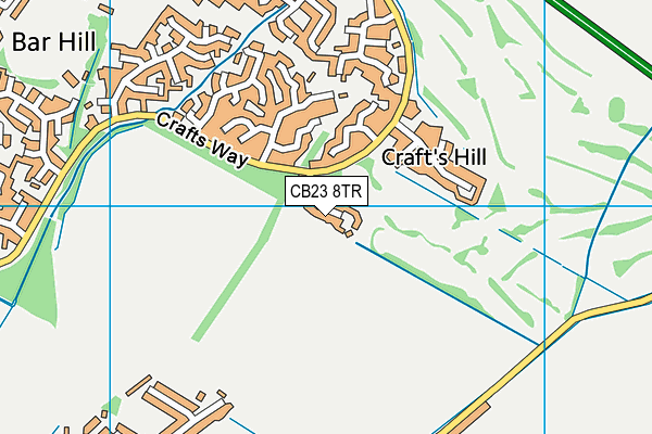 CB23 8TR map - OS VectorMap District (Ordnance Survey)