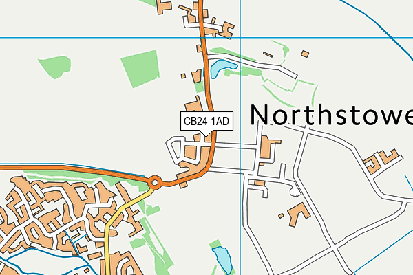 CB24 1AD map - OS VectorMap District (Ordnance Survey)