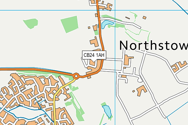 CB24 1AH map - OS VectorMap District (Ordnance Survey)