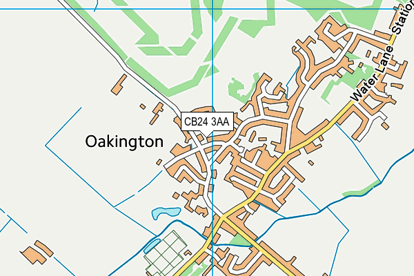 CB24 3AA map - OS VectorMap District (Ordnance Survey)