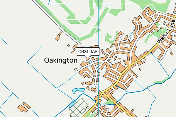 CB24 3AB map - OS VectorMap District (Ordnance Survey)