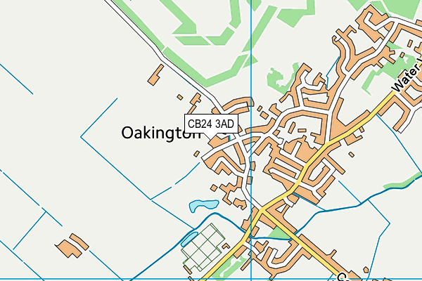 CB24 3AD map - OS VectorMap District (Ordnance Survey)