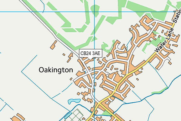 CB24 3AE map - OS VectorMap District (Ordnance Survey)