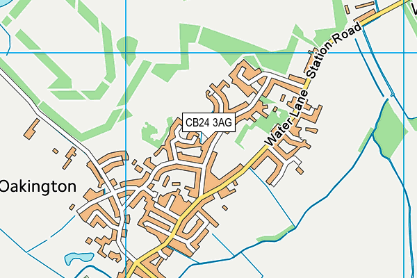 CB24 3AG map - OS VectorMap District (Ordnance Survey)