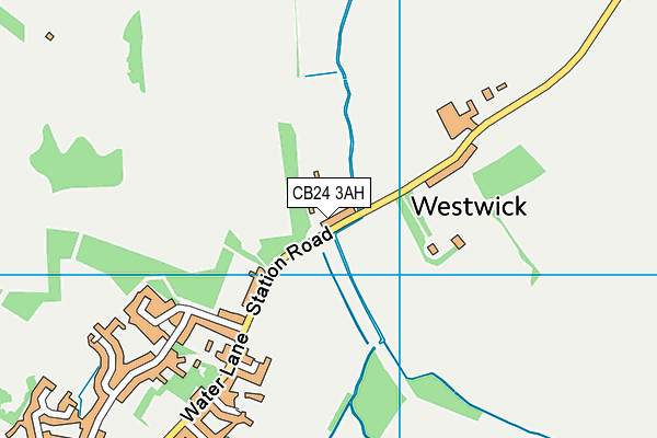 CB24 3AH map - OS VectorMap District (Ordnance Survey)