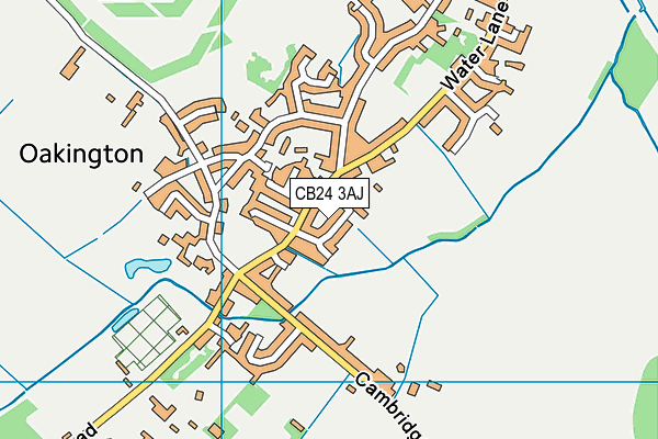 CB24 3AJ map - OS VectorMap District (Ordnance Survey)