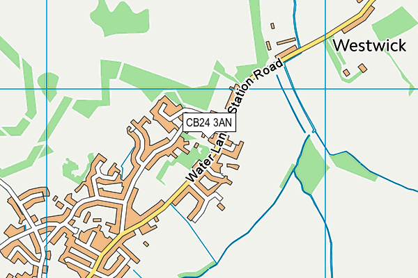 CB24 3AN map - OS VectorMap District (Ordnance Survey)