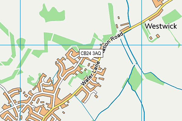 CB24 3AQ map - OS VectorMap District (Ordnance Survey)