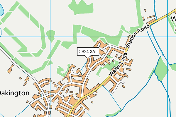 CB24 3AT map - OS VectorMap District (Ordnance Survey)