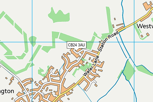 CB24 3AU map - OS VectorMap District (Ordnance Survey)