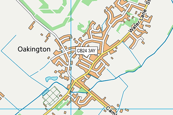 CB24 3AY map - OS VectorMap District (Ordnance Survey)