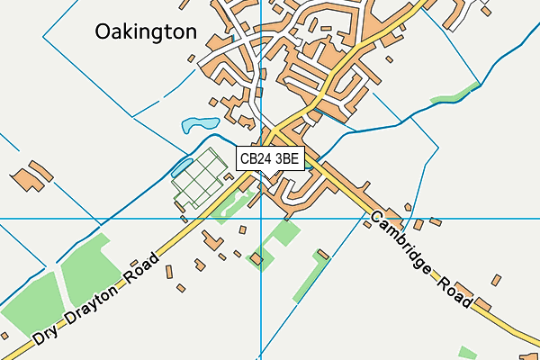CB24 3BE map - OS VectorMap District (Ordnance Survey)