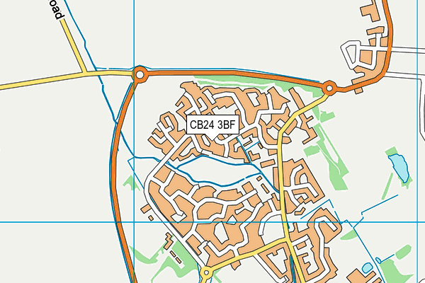 CB24 3BF map - OS VectorMap District (Ordnance Survey)