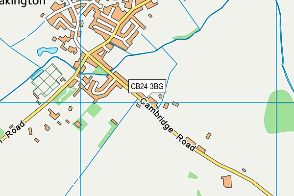 CB24 3BG map - OS VectorMap District (Ordnance Survey)