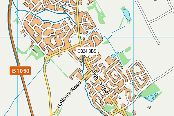CB24 3BS map - OS VectorMap District (Ordnance Survey)