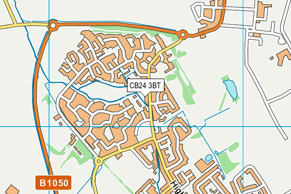 CB24 3BT map - OS VectorMap District (Ordnance Survey)